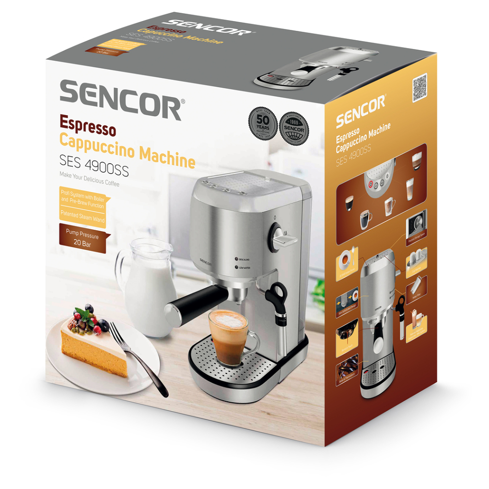 SENCOR SES 4900SS Espresso kávovar, použité