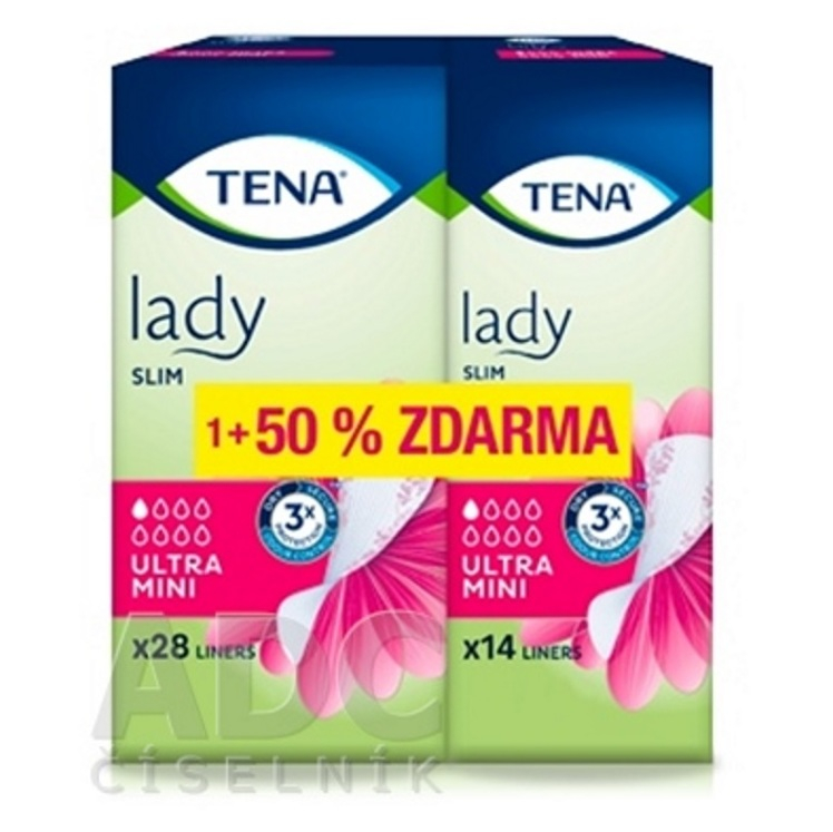 TENA Lady Slim Ultra Mini slipové vložky 28 kusov  14 kusov ZADARMO
