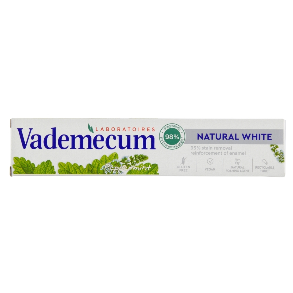 VADEMECUM Natural White Peppermint Zubná pasta 75ml