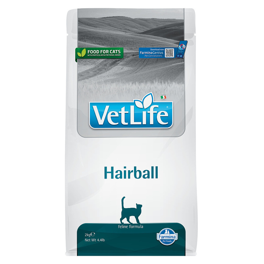 VET LIFE Natural Hairball granule pre mačky, Hmotnosť balenia (g): 2 kg