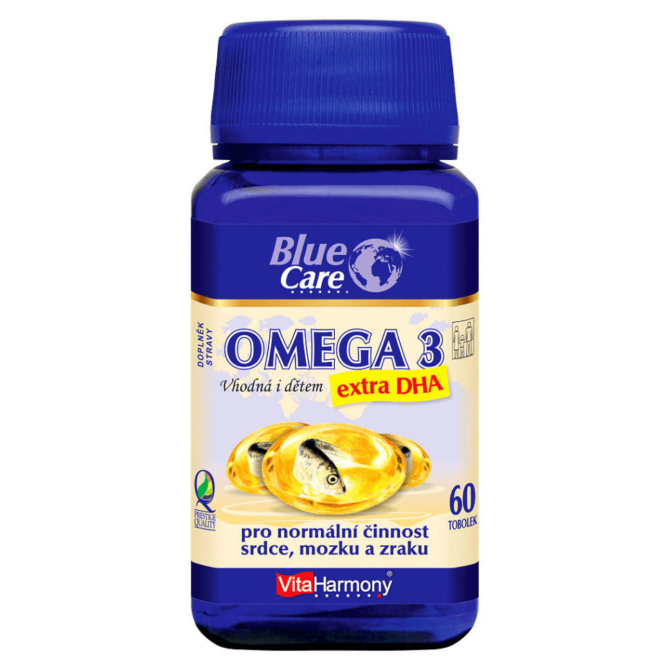 VITAHARMONY Omega 3 extra DHA - vhodná i dětem 60 tobolek