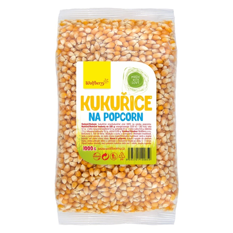 WOLFBERRY Kukurica na popcorn 1000 g