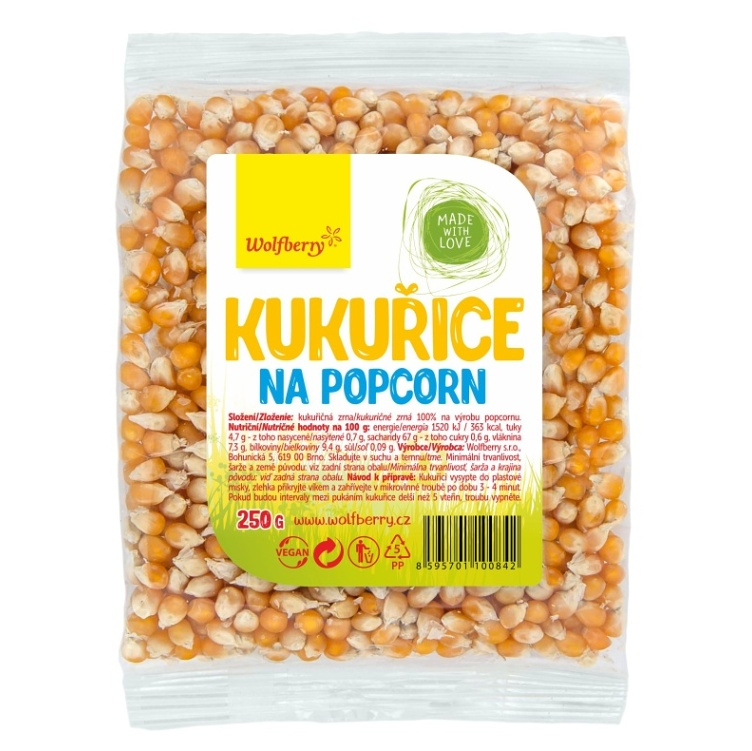 WOLFBERRY Kukurica na popcorn 250 g