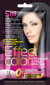 Effect Color - Dlhotrvajúca krémova farba na vlasy, modro-čierna - Fitokosmetik - 50 ml