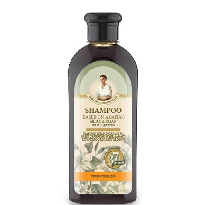 Spevňujúci šampón na báze čierneho mydla - Babička Agafia - 350 ml