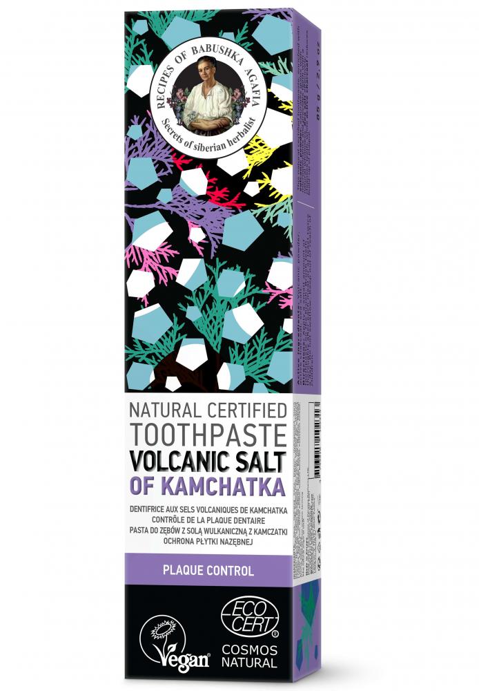 Prírodná zubná pasta so sopečnou soľou z Kamčatky pre žiarivé a biele zuby - Babička Agafia - 85 g