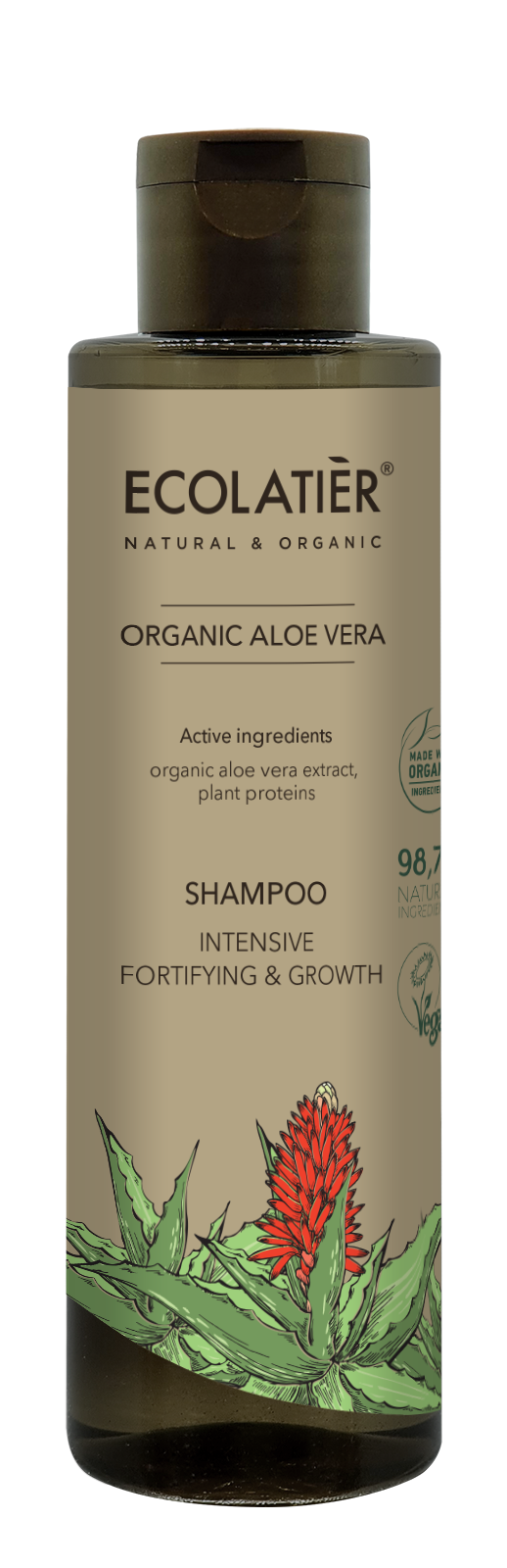 Šampón Aloe vera - posilňuje a podporuje rast vlasov - EcoLatier Organic - 250ml