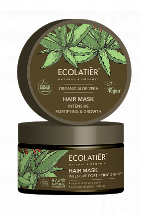 Maska na vlasy Aloe vera - posliňuje a podporuje rast vlasov - EcoLatier Organic - 250ml