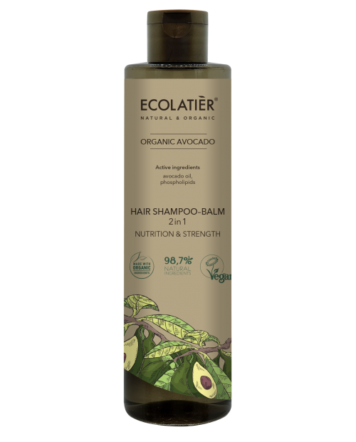 Šampón-balzam 2v1 Avokádo - Ecolatier Organic -250 ml