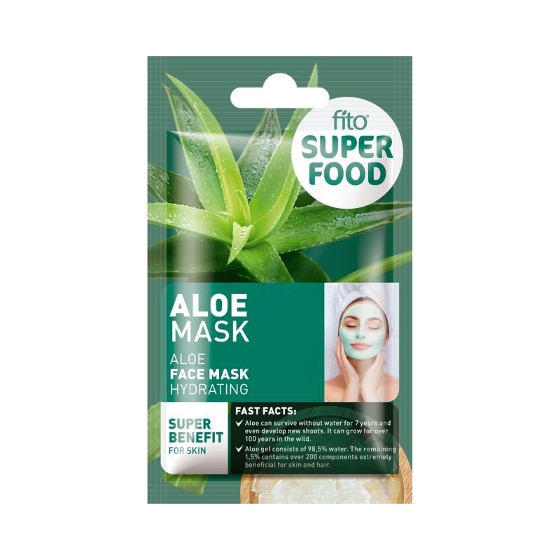 Fitokosmetik Hydratačná pleťová maska ​​ Aloe Vera - Superfood - Fitocosmetik - 10 ml