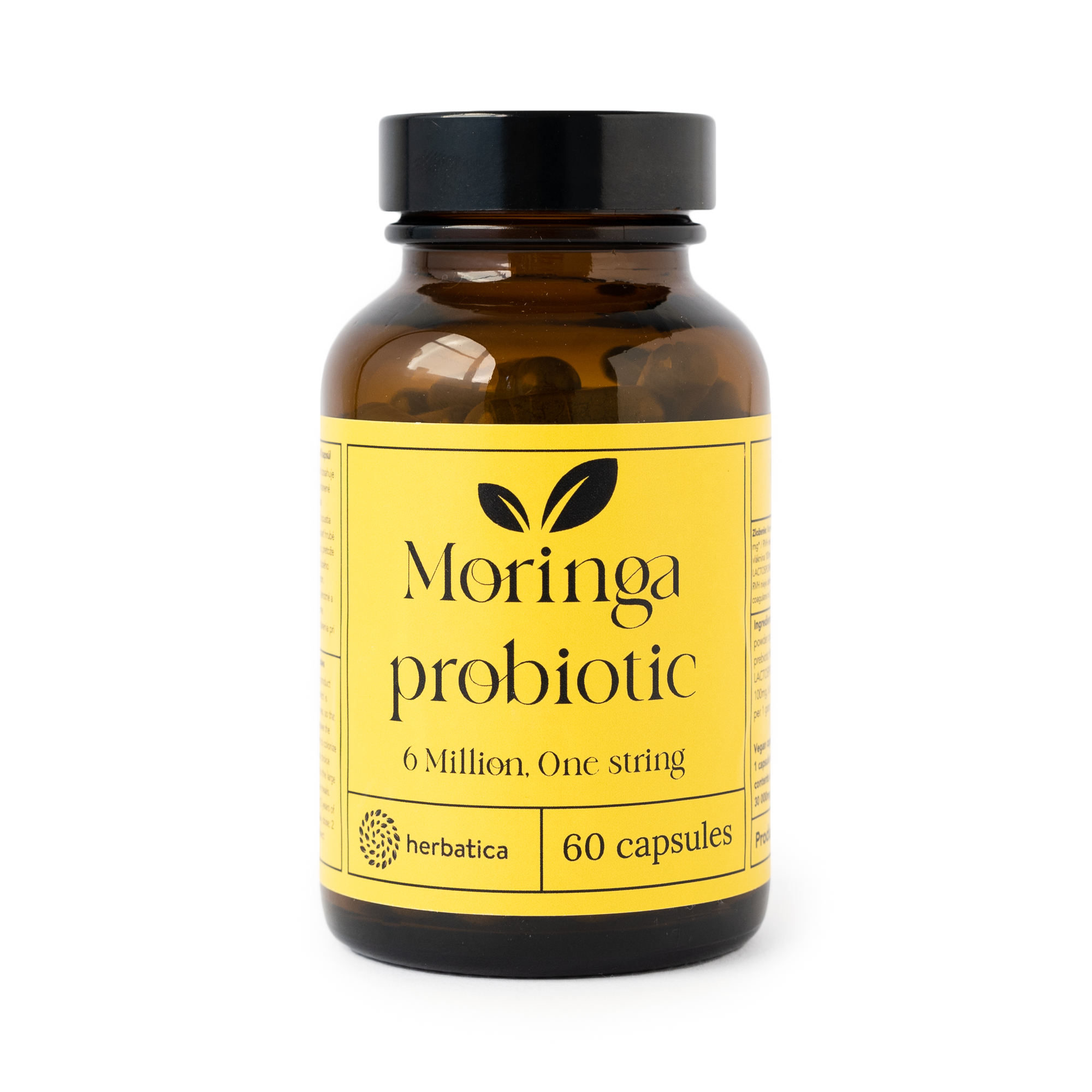 Probiotiká z moringy  - 6 miliónov, jeden kmeň - 60 kapsúl - Herbatica