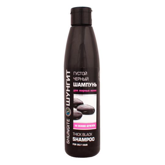 Špeciálny čierny šampón na mastné vlasy so šungitom - Fratti - 300ml