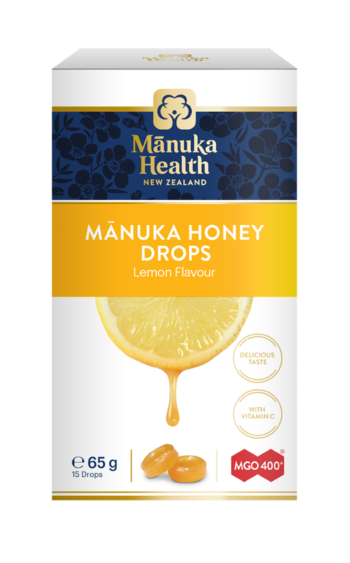 Manuka Health Cukríky s Manuka medom MGO™ 400 citrón Hmotnosť: 65 g