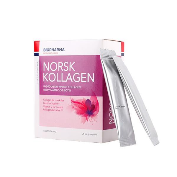 Hydrolyzovaný morský kolagén s vitamínom C a biotinom - Norsk Kollagen - Biopharma - 25x5 g Príchuť: Bez príchute